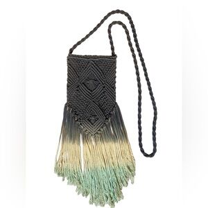 Handmade crochet macrame ombré bag from boutique in Maine